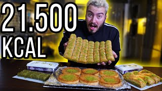 21500 KALORİ TATLI BAKLAVA YEDİM ÇılgınMutfak [upl. by Ia999]