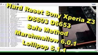 Hard Reset Sony Xperia Z3 D6603 D6653 Safe Method [upl. by Honeyman]