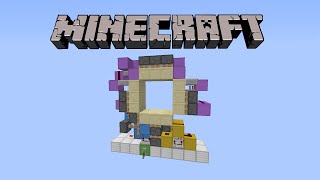 Porte 3x3 avec ouverture en spirale  Minecraft tuto redstone [upl. by Lindahl766]