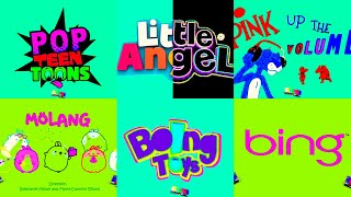 Super Logo Mega Compilation Pop Teen Toons Logo The pink panther Little Angel Boing Toys Effects [upl. by Kera]