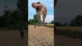 dinosaur attack a man shorts funny youtubeshorts vfxabinash [upl. by Vaientina556]