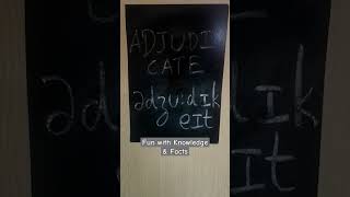 How to pronounce ADJUDICATE [upl. by Terrie699]