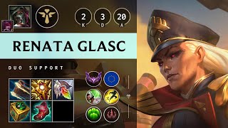 Renata Glasc Support vs Rakan Vision Controller  EUW Master Patch 1420 [upl. by Ayahsal]