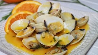 Cómo hacer almejas con naranja Receta fácil de almejas con naranja [upl. by Thenna]