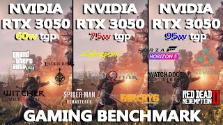 Nvidia RTX 3050 60w vs 75w vs 95w tgp Gaming Benchmark Test in 2022 intel i5StealthGamerSG [upl. by Nilyarg]