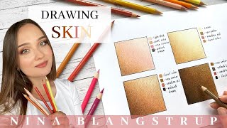 How to Draw Skin with Coloured Pencils  Step by Step Tutorial [upl. by Chara]