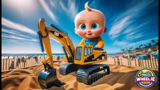 Excavator Cartoon with Excavator Song  Diggers for Kids amp Children [upl. by Yot202]