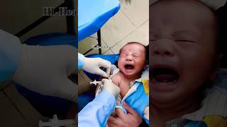 Cutebaby 💕 Baby injection push vedio 😨 baby foryou injection shorts cute [upl. by Owades]