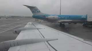 KLM Fokker 70 flight KL1746 Luxembourg Amsterdam [upl. by Yralih]