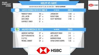 Holmer Green CC 1st XI v Hayes Middlesex CC 2nd XI [upl. by Notled833]