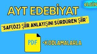 SAF ÖZ ŞİİR  65 Günde AYT Edebiyat Kampı  48 GÜN [upl. by Agnola]