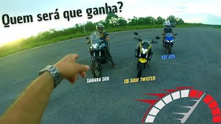 CB 300F Twister 🆚 Sahara 300 🆚 YZF R15 Quem será que ganha 😎😎 [upl. by Lavinie]