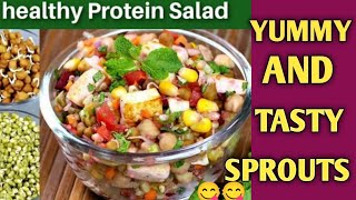 Protein Saladप्रोटीन सलादweight Loss Recipe Sprouts Salad RecipeCreative Corner By Meenakkshi [upl. by Luanne]