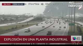 🔴EN VIVO Alerta Local Incendio en una planta industrial cerca de Deer Park [upl. by Katine]