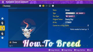 How to breed Hisuian Zorua with different pokeballs  Pokemon Scarlet and Violet [upl. by Aidne289]