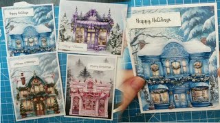 Adorable Christmas Storefronts Christmas Cards [upl. by Atinel]