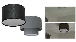 How to make a DIY Drum Shade Ceiling Light Cover [upl. by Oringa]