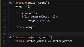 Python  Where My Anagrams At  Codewars 5KYU [upl. by Benilda]