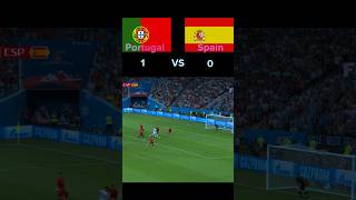 portugal 3 VS spain 3 football soccer fifa shorts ronaldo worldcup [upl. by Scammon]