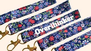 DIY Wristlet Keychain  Key Fob Wristlet Sewing Tutorial  Easy and Quick Gift Idea for Beginners [upl. by Bobine601]