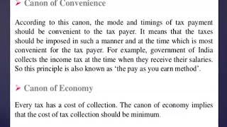 Canons of Taxation [upl. by Duer675]