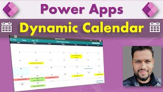 PowerApps Dynamic Calendar  Gallery view to Calendar view PowerApps Calendar PowerAppsGallery [upl. by Calista64]