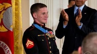 Marine awarded Medal of Honor after absorbing grenade blast [upl. by Fanchie785]