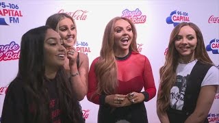 Jingle Bell Ball Perrie Edwards says she cant stop watching the Shout out to My Ex video [upl. by Eahsram]