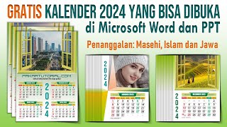 Cara Mudah Membuat Kalender Tahun 2024 di PowerPoint  Kalender Pribadi yang Cantik [upl. by Ahsinhoj]