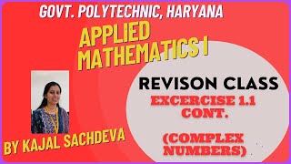 Chapter 1 Cont Ex 11  Applied Mathematics I  Govt Polytechnic College Haryana [upl. by Bushore]