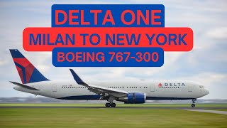 Delta One International Business Class  Milan to New York JFK  Boeing 767300 [upl. by Head]