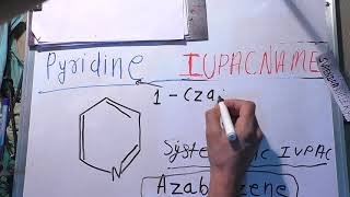 iupac name of pyridine In Hindi  iupac nomenclature of organic chemistry  iupac name [upl. by Roos]