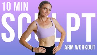 TONE YOUR ARMS WORKOUT 10 mins No Equipment Body Weight [upl. by Nyrehtak847]