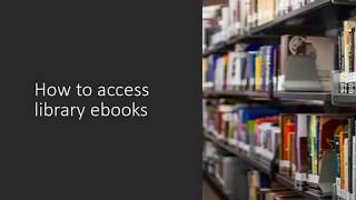 How to access library ebooks [upl. by Yemar]