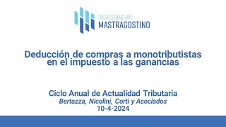 Deducción de compras a monotributistas en el impuesto a las ganancias [upl. by Trefor]