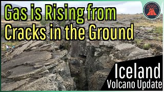 Iceland Volcano Update Gas is Rising from the Ground Cracks Tear Through a Town [upl. by Yantruoc788]