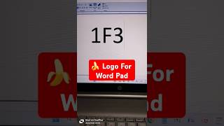 Word Pad Banana Logo  MS Word Pad Me Banana Logo shorts trending windows [upl. by Leirol]