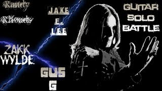 Randy Rhoads VS Jake E Lee VS Zakk Wylde VS Gus G guitar solo battle  Neogeofanatic [upl. by Malka]