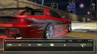 Need For Speed Underground 2 fast and furious Dominics Mazda RX7 [upl. by Adnarym220]