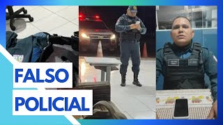 FALSO POLICIAL É PRESO APÓS PEDIR CARONA EM VIATURA DA PM [upl. by Arakal]