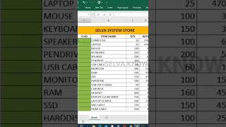 Alternative Sequence Formula in excel in tamil  SELVA KNOW  Tamil shorts excel trending [upl. by Teleya]