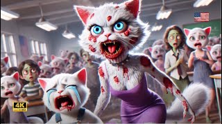 🛸UFO Turns Entire Class into Zombies🧟‍♂️cat ai catlover catvideos cutecat aicat [upl. by Henricks]