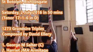 Grandsire Triples at Bishopsgate C London [upl. by Daffy299]