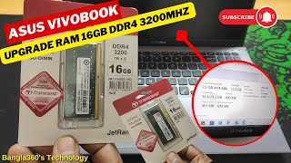 How To Upgrade RAM 16GB DDR4 3200MHz Asus VivoBook 15 X512JA Ram Upgrade Disassembly And Assembly [upl. by Animrac]