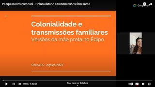 Pesquisa Interestadual  Colonialidade e transmissões familiares [upl. by Martelli916]