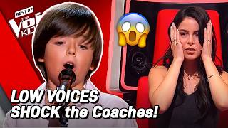 Most Unexpected LOW amp DEEP Voices on The Voice Kids 😱 [upl. by Peyton]