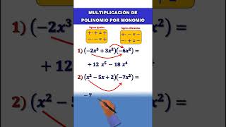 Multiplicación de polinomio por monomio shortsfeed  Operaciones con polinomios profeguille [upl. by Eckmann360]