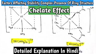 Chelate Effect  Factors Affecting Stability ComplexPresence Of Ring Structure  MScExam Notes [upl. by Isahella]