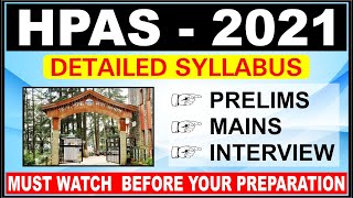 HPAS2021Detailed Syllabus and Exam Pattern [upl. by Edson]