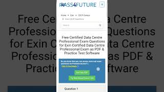 Updated Exin CDCP Exam PDF Questions  Certified Data Center Professional Exam  Pass4Future [upl. by Lawlor]